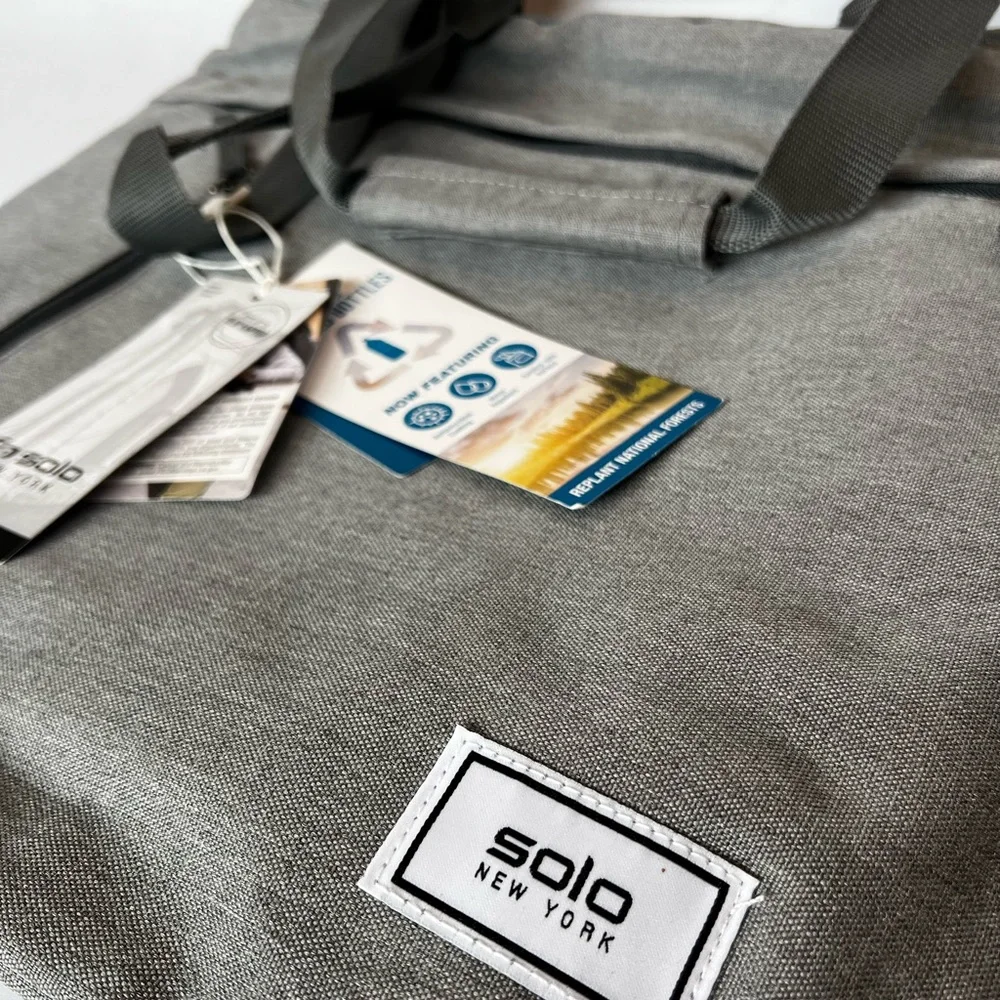 Solo New York Recycled Laptop Tote Bag NWT Fits 15.6” Laptop Work Bag
